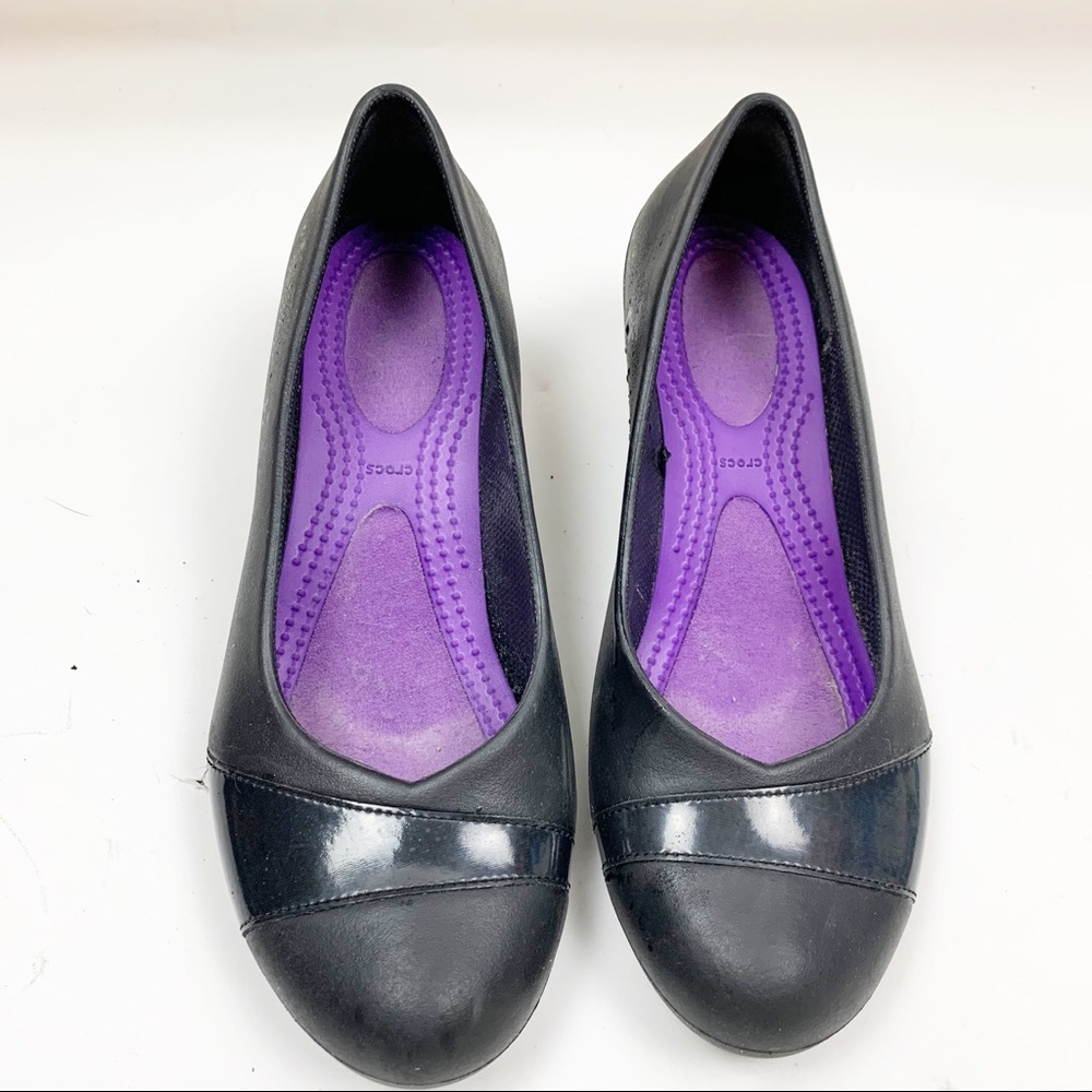 Crocs Black Comfort Heels 8